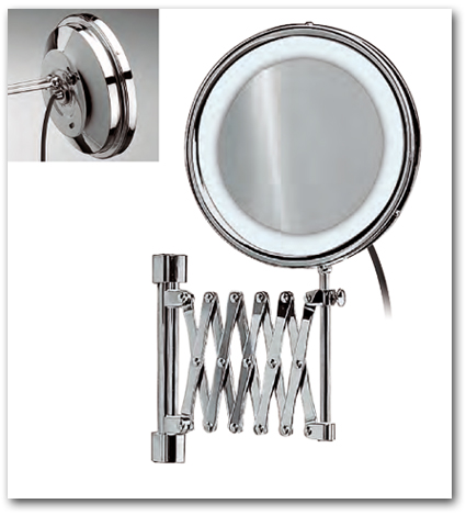 Kosmetikspiegel mit Scherenauszug Kosmetikspiegel mit Scherenauszug