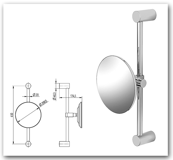Rasierspiegel höhenverstellbar Rasierspiegel höhenverstellbar