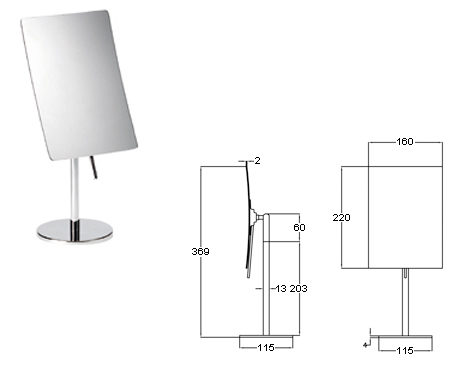 Standspiegel mit 3-fach Vergrösserung by Bavaria Bäder-Technik GdbR Standspiegel mit 3-fach Vergrösserung by Bavaria Bäder-Technik GdbR