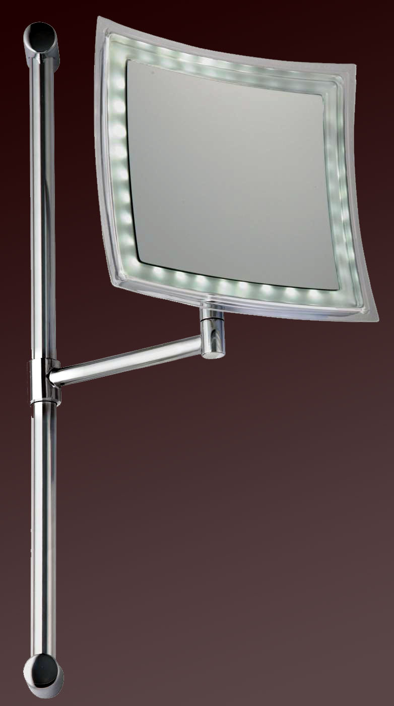 Vergrösserungsspiegel höhenverstellbar und beleuchtet mit Batterie als Kosmetikspiegel by Bavaria Bäder-Technik GdbR Vergrösserungsspiegel höhenverstellbar und beleuchtet mit Batterie als Kosmetikspiegel by Bavaria Bäder-Technik GdbR
